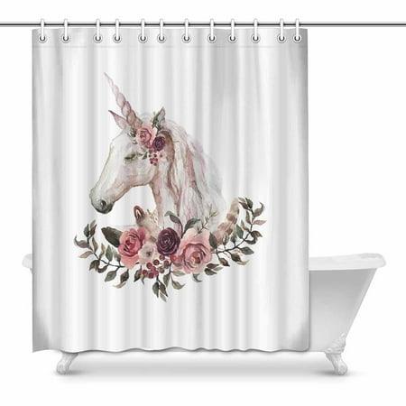 60x72'' Unicorns Waterproof Polyester Fabric Shower Curtain Bathroom Decor 60x72'' Unicorns Waterproof Polyester Fabric Shower Curtain Bathroom Decor